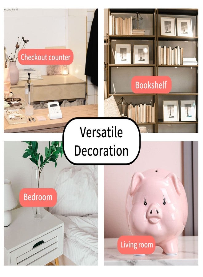 PIG WORLD 11'' Large Piggy Bank for Adults Must Break to Open,Ceramic Coin Bank,Girls Piggy Bank for Boys,Money Box Jar,Alcancias De Dinero para Adultos Niños,Money Bank,Modren Home Decor Living Room - Image 5